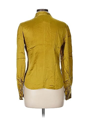 Sutton Studio Elegant Gold Silk Long Blouse (view 2)