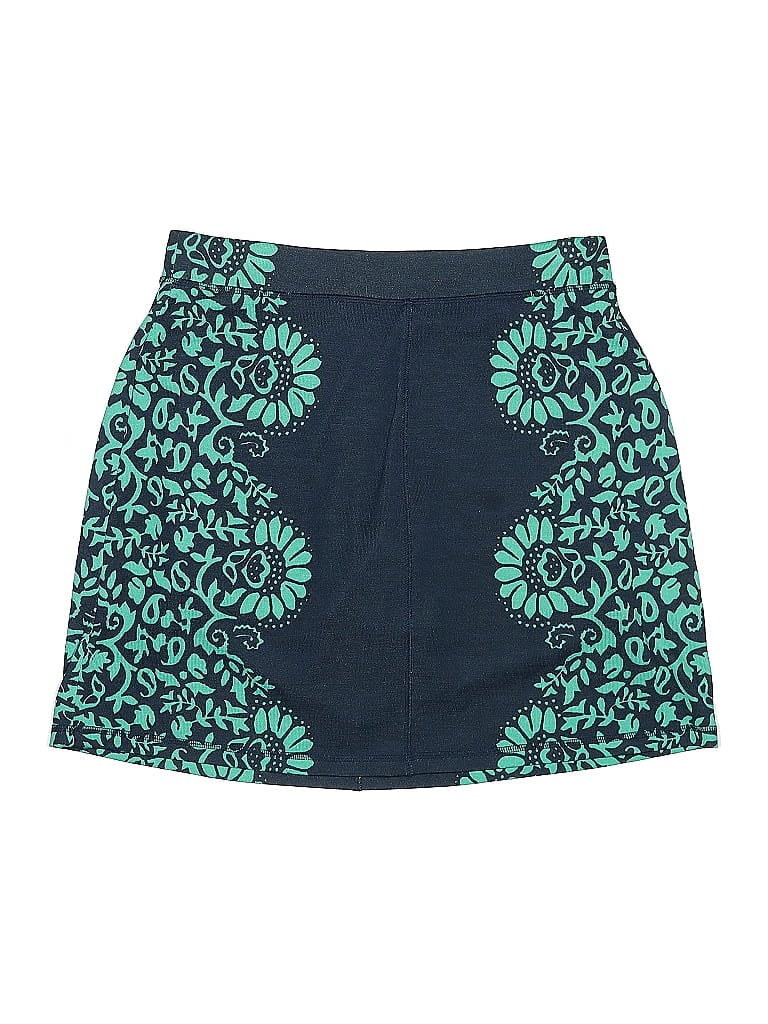 T by Talbots Graphic Teal Casual Skirt Size L - photo 1