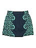T by Talbots Graphic Teal Casual Skirt Size L - photo 2