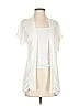 August Silk Ivory White Cardigan Size S - photo 1