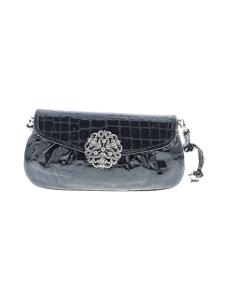 Brighton 100% Leather Gray Black Leather Satchel One size - photo 1