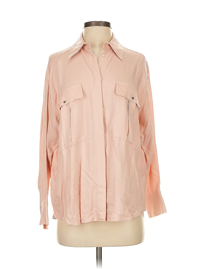 Click to view more detailed imagery on our partner's website Pre-owned Zara Long Sleeve Blouse In Pink