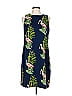 Ann Taylor Factory 100% Polyester Tropical Blue Casual Dress Size 10 - photo 1