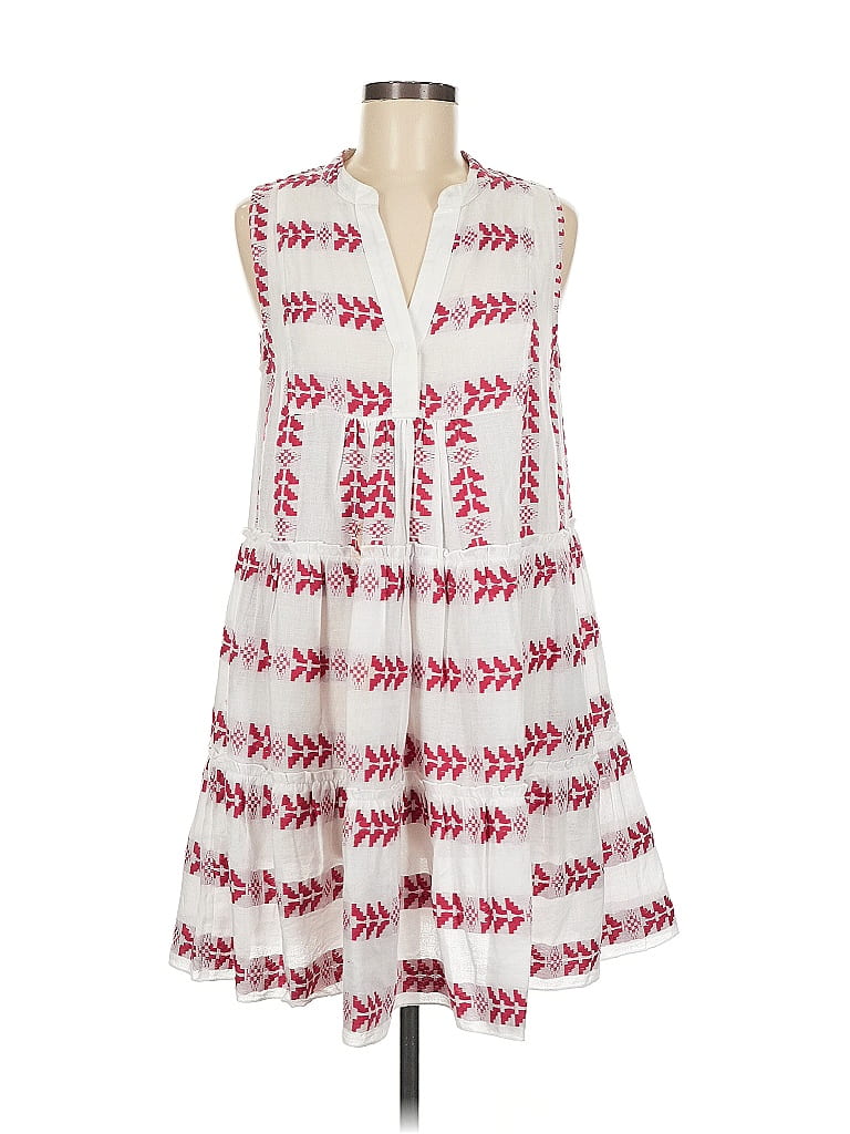 Elan White Burgundy Casual Dress Size M - photo 1