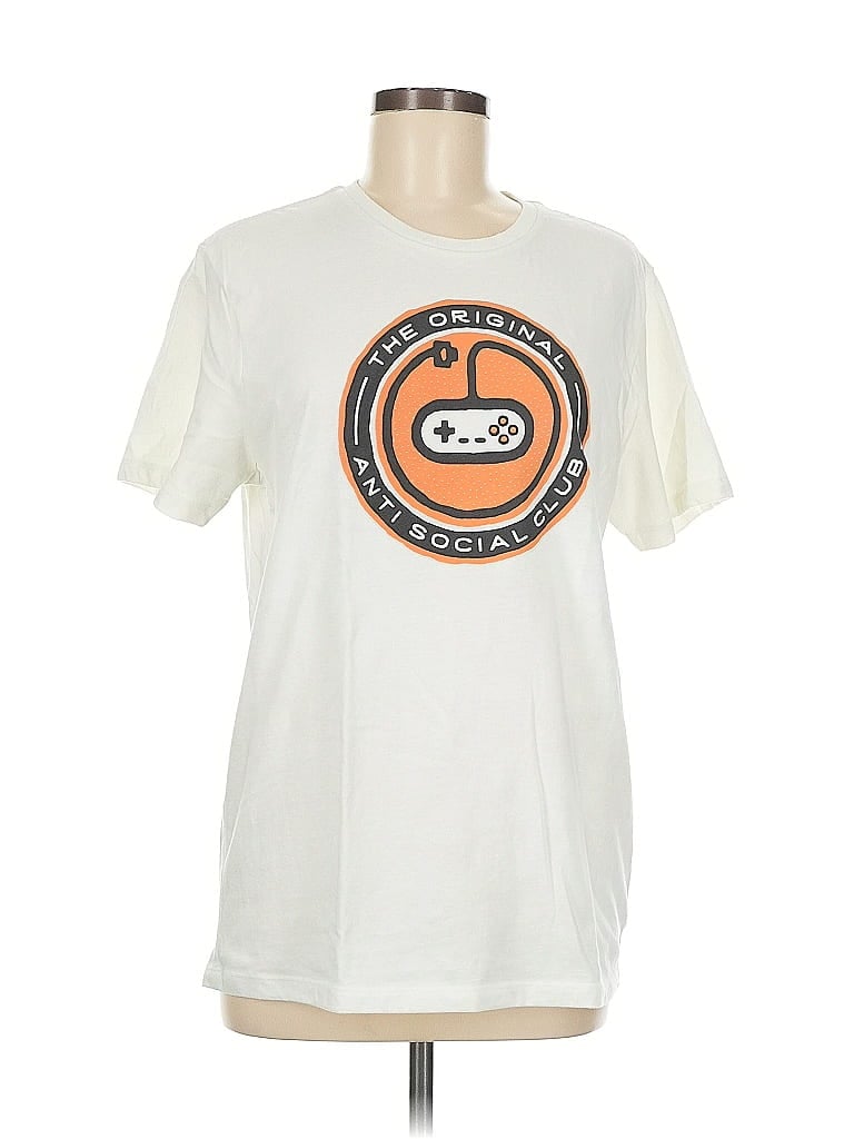 Pre-owned Old Navy Short Sleeve T-shirt In White