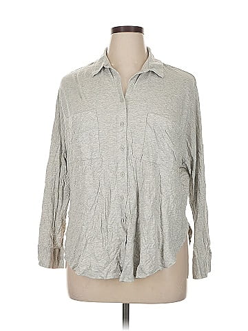 Lou & Grey for LOFT 3/4 Sleeve Button-Down Shirt (view 1)