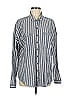 O'Neill 100% Cotton Stripes Gray Long Sleeve Button-Down Shirt Size M - photo 1