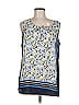 DressBarn 100% Polyester Blue Sleeveless Blouse Size M - photo 1