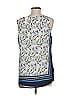 DressBarn 100% Polyester Blue Sleeveless Blouse Size M - photo 2