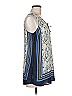 DressBarn 100% Polyester Blue Sleeveless Blouse Size M - photo 4