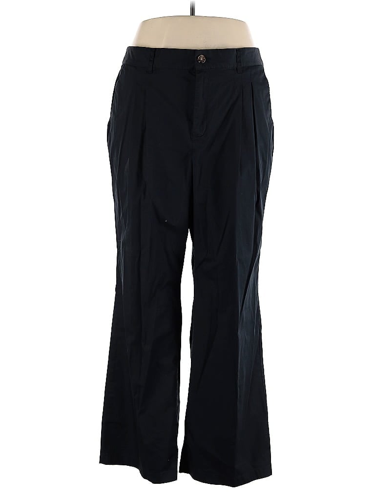 Pre-owned Lands' End Dress Pants In Black