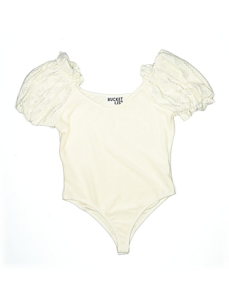 Pre-owned Bucketlist Bodysuit In White