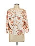Everly 100% Rayon Ivory 3/4 Sleeve Blouse Size L - photo 1
