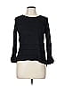 Wrap Black Gray Long Sleeve Top Size 8 - photo 1