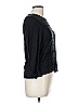Wrap Black Gray Long Sleeve Top Size 8 - photo 4