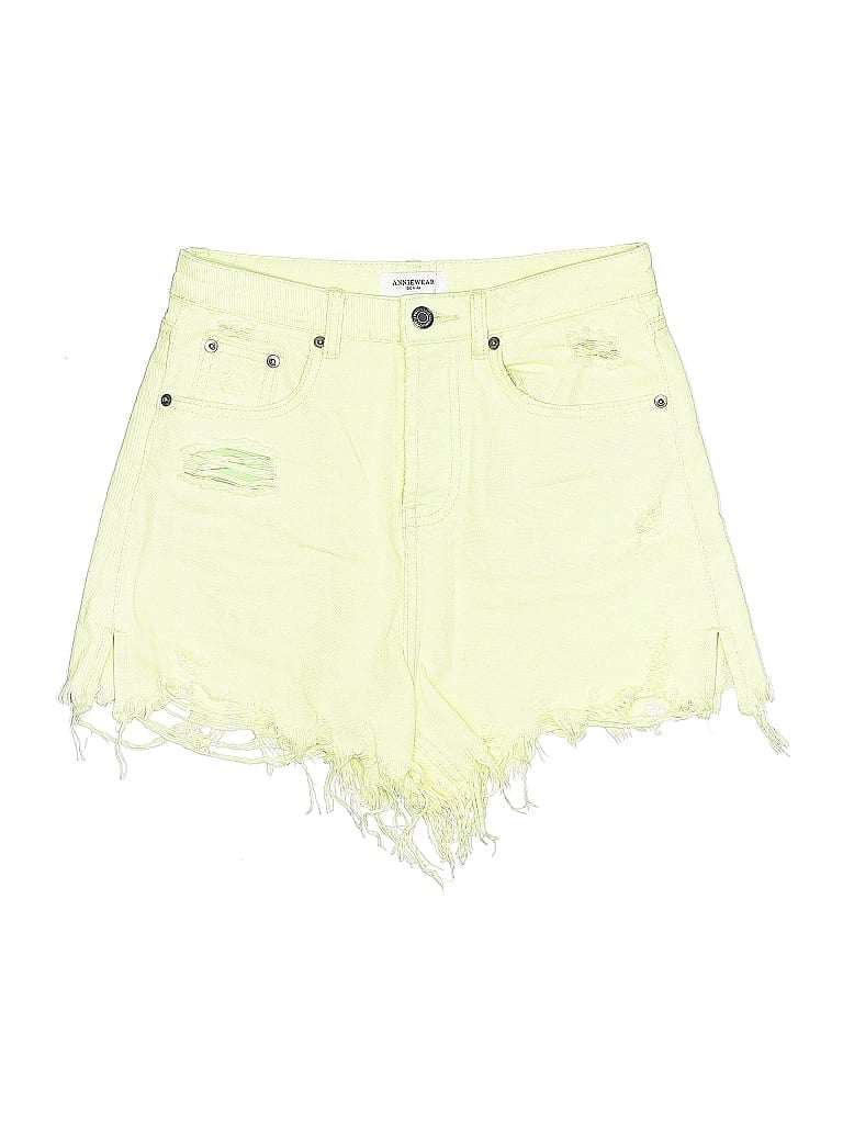Pre-owned Anniewear Denim Shorts In Yellow