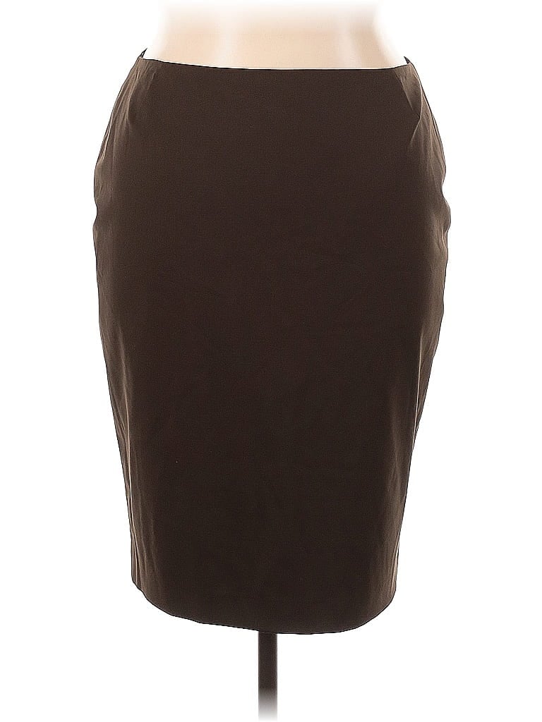 Pre-owned Lafayette 148 Wool Skirt In Brown