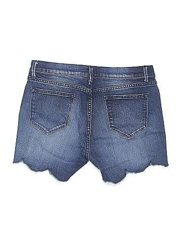 Aqua Denim Shorts (view 2)