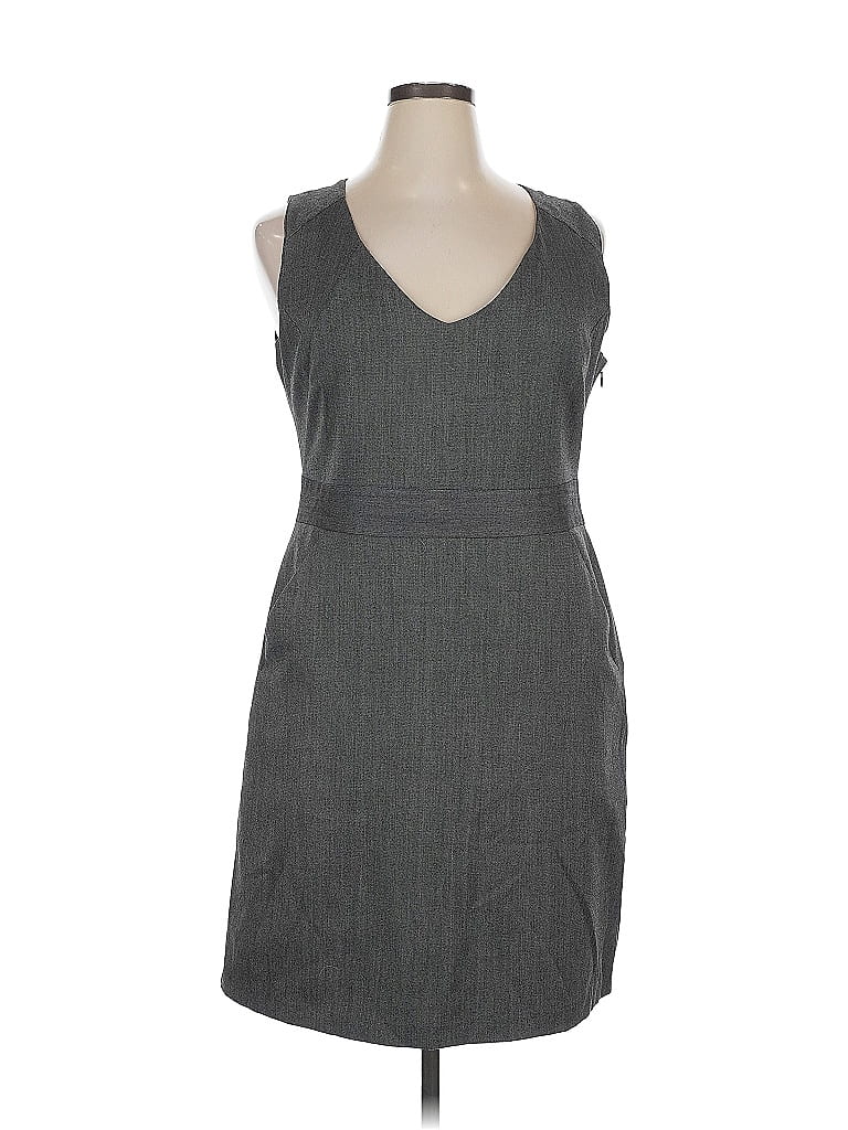Gap Outlet Chevron-herringbone Gray Casual Dress Size 16 - photo 1