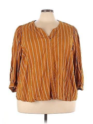 a.n.a. A New Approach 3/4 Sleeve Blouse (view 1)