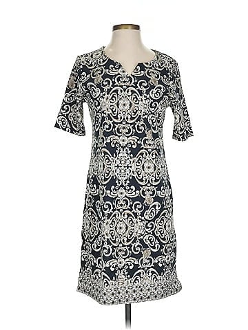 Karen Scott Sport Ivory Paisley Print Casual Dress (view 1)