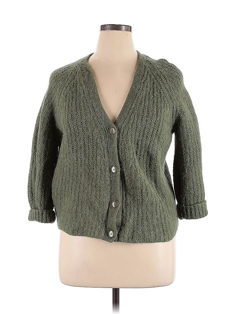 LA MAILLE SEZANE Paris Green Wool Cardigan Size XL - photo 1