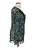 Alberto Makali 100% Polyester Teal Long Sleeve Blouse Size XL - photo 4