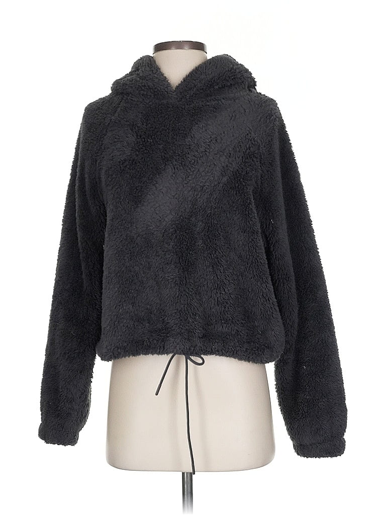 Pre-owned H&m Faux Fur Jacket In Gray