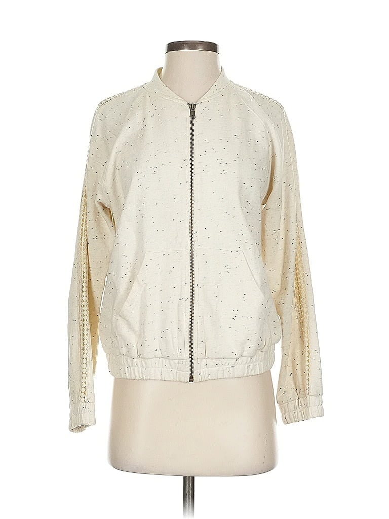 Pre-owned Lilla P Cardigan Sweater In White