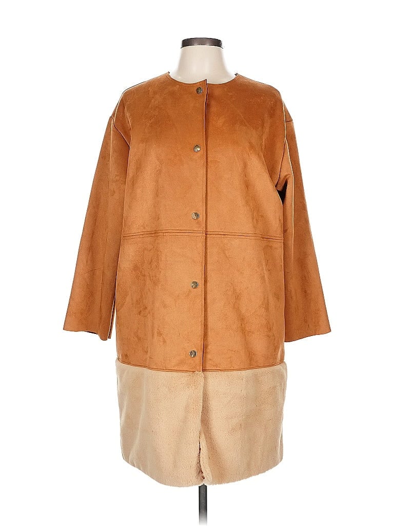 Zara W&B Collection Tan Coat Size L - photo 1