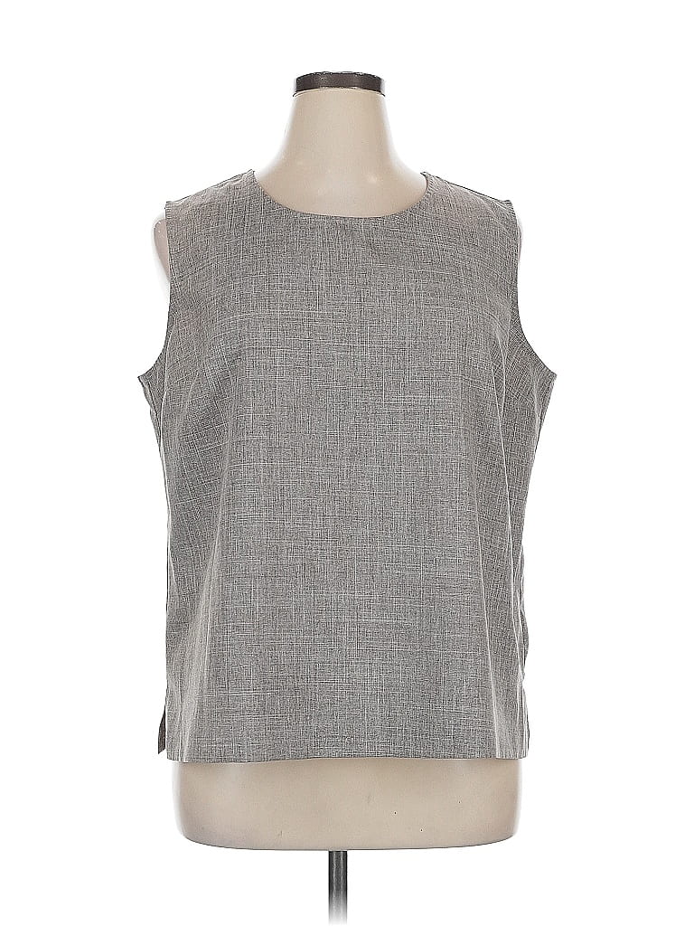 Click to view more detailed imagery on our partner's website Pre-owned Sara Morgan For Haband Sleeveless Blouse In Gray