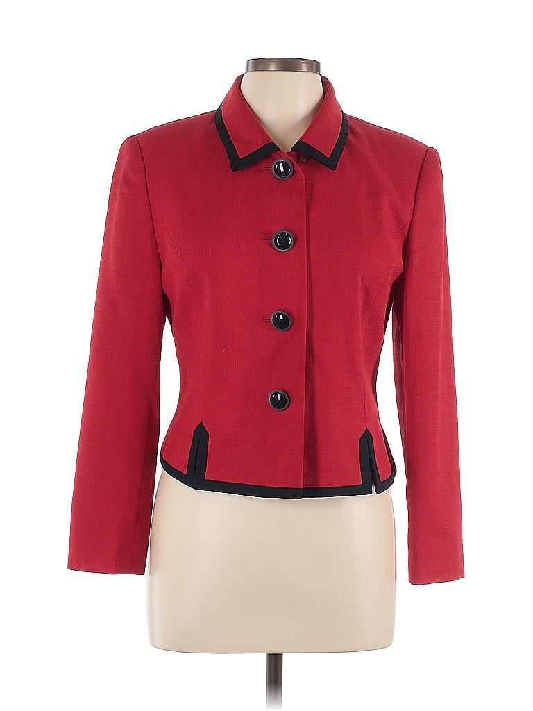 Click to view more detailed imagery on our partner's website Pre-owned Kasper Blazer Jacket In Red