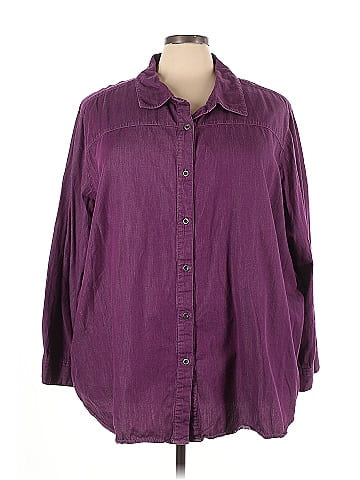 Woman Within 3/4 Sleeve Button-Down Shirt (view 1)