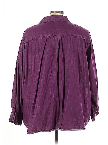 Woman Within 3/4 Sleeve Button-Down Shirt (view 2)
