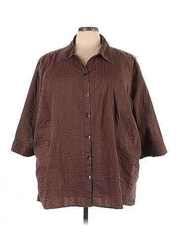 Liz & Me 3/4 Sleeve Button-Down Shirt (view 1)