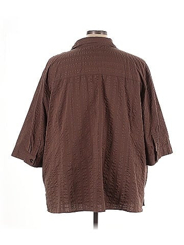 Liz & Me 3/4 Sleeve Button-Down Shirt (view 2)