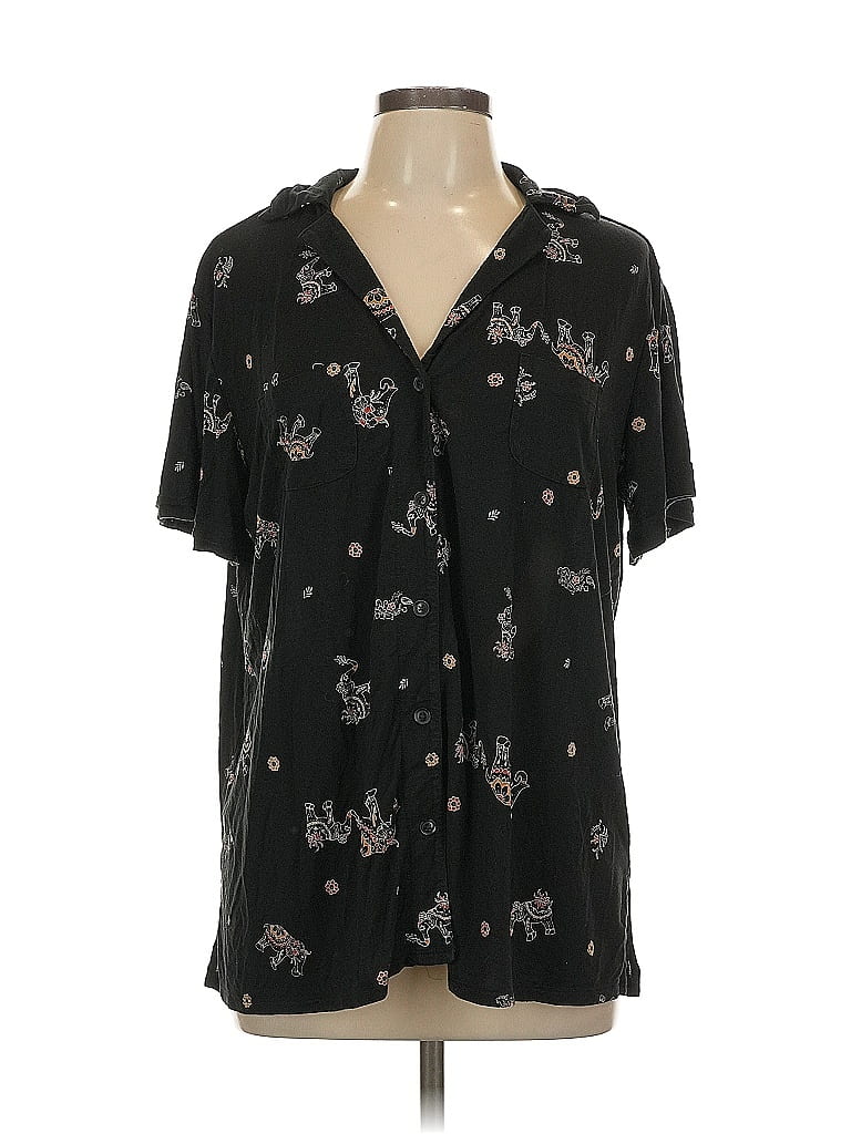 Soma Stars Black Short Sleeve Blouse Size L - photo 1