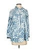 LOGO by Lori Goldstein 100% Cotton Blue Pullover Hoodie Size S - photo 1