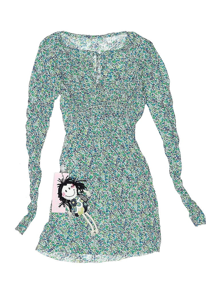 Pre-owned Assorted Brands Kids' Long Sleeve Top Green Sweetheart Neckline Tops