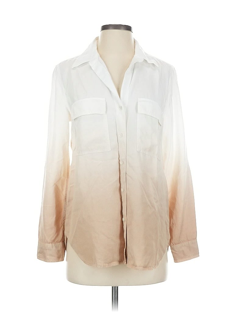 Pre-owned The Group By Babaton Long Sleeve Blouse In White