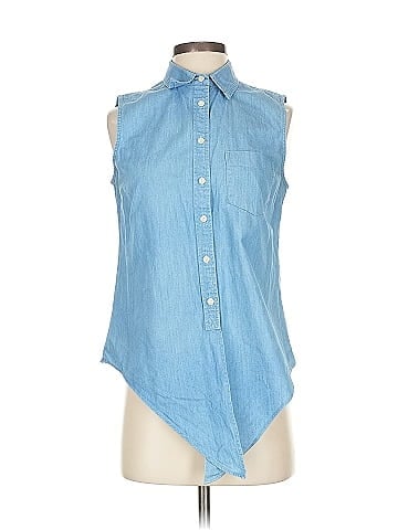 J.Crew Factory Store Sleeveless Button-Down Shirt (view 1)