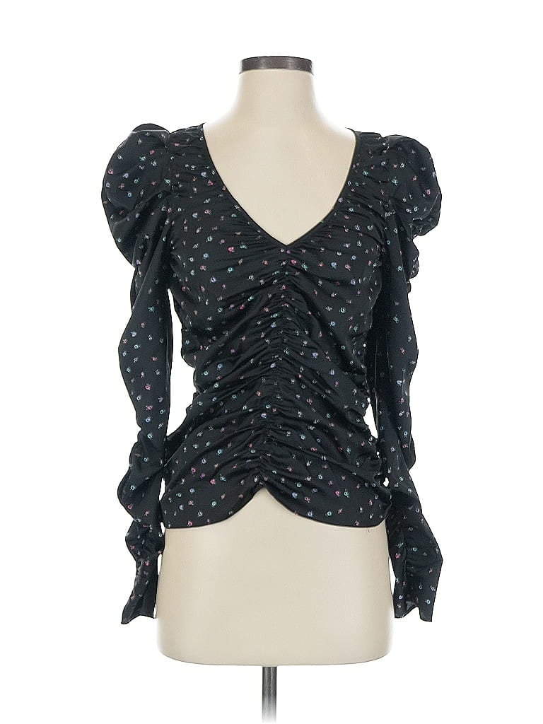 WAYF Black 3/4 Sleeve Blouse Size S - photo 1