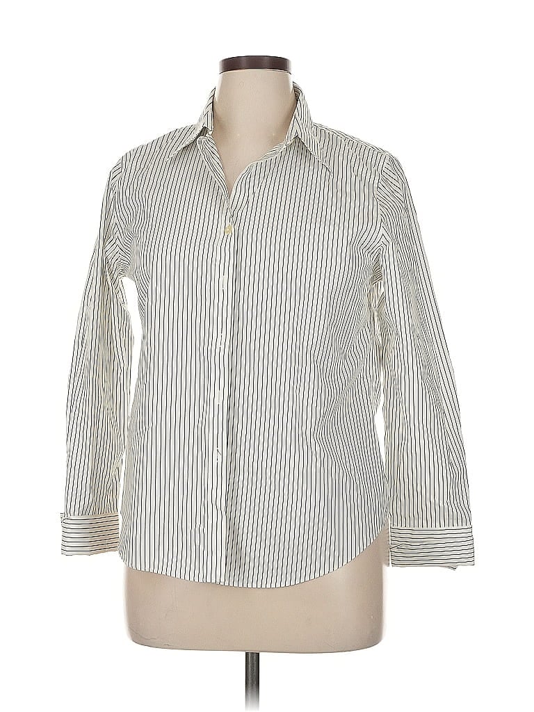 Pre-owned Kenar Long Sleeve Button Down Shirt In White
