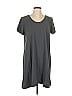 Lou & Grey for LOFT 100% Cotton Gray Casual Dress Size L - photo 1