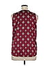 Ann Taylor Factory Burgundy Sleeveless Blouse Size XL - photo 2