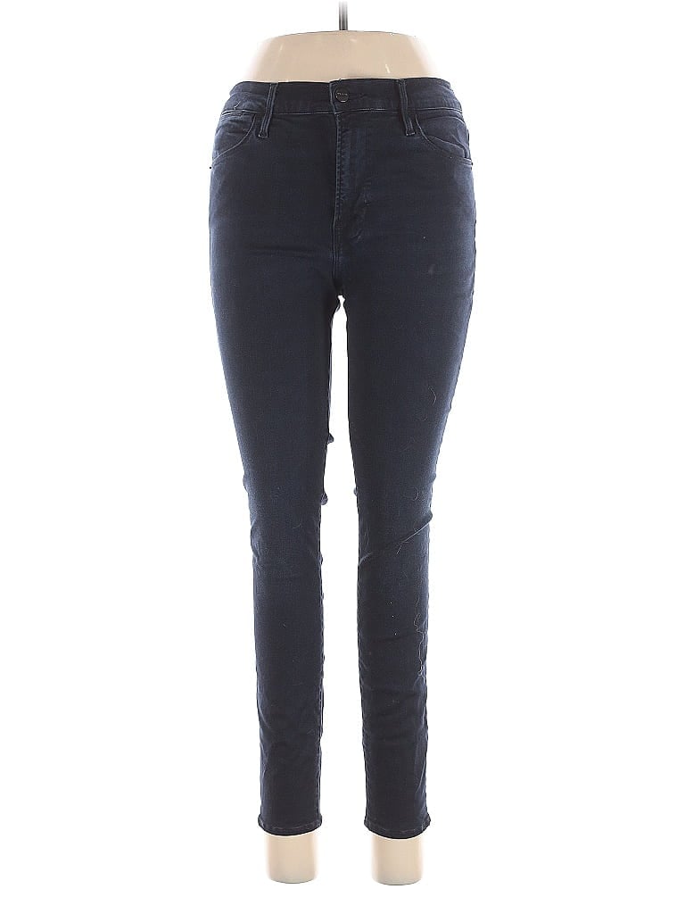 FRAME Denim Solid Blue Jeans Size 30 waist - photo 1