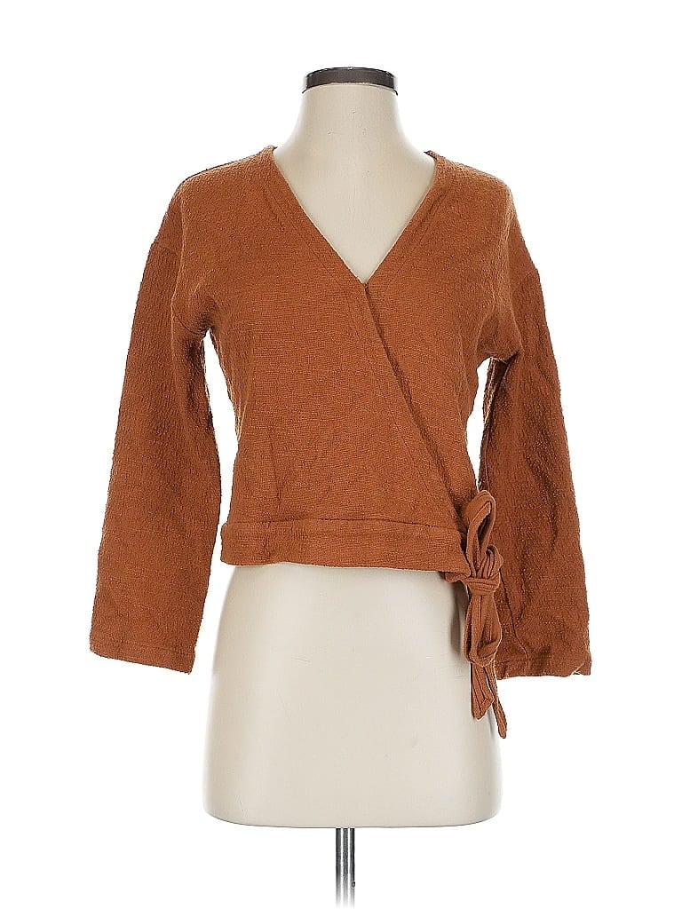 TeXTURE & THREAD Madewell 100% Cotton Brown Cardigan Size XS - photo 1