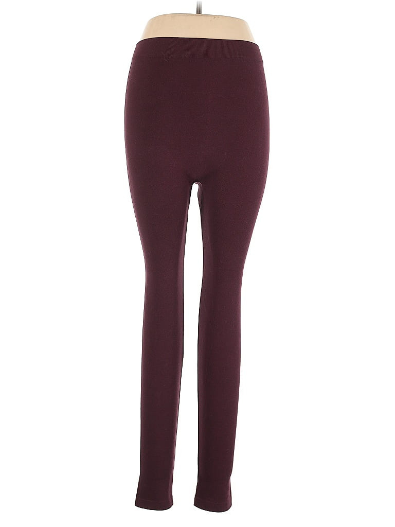 Pre-owned Lane Bryant Leggings In Burgundy