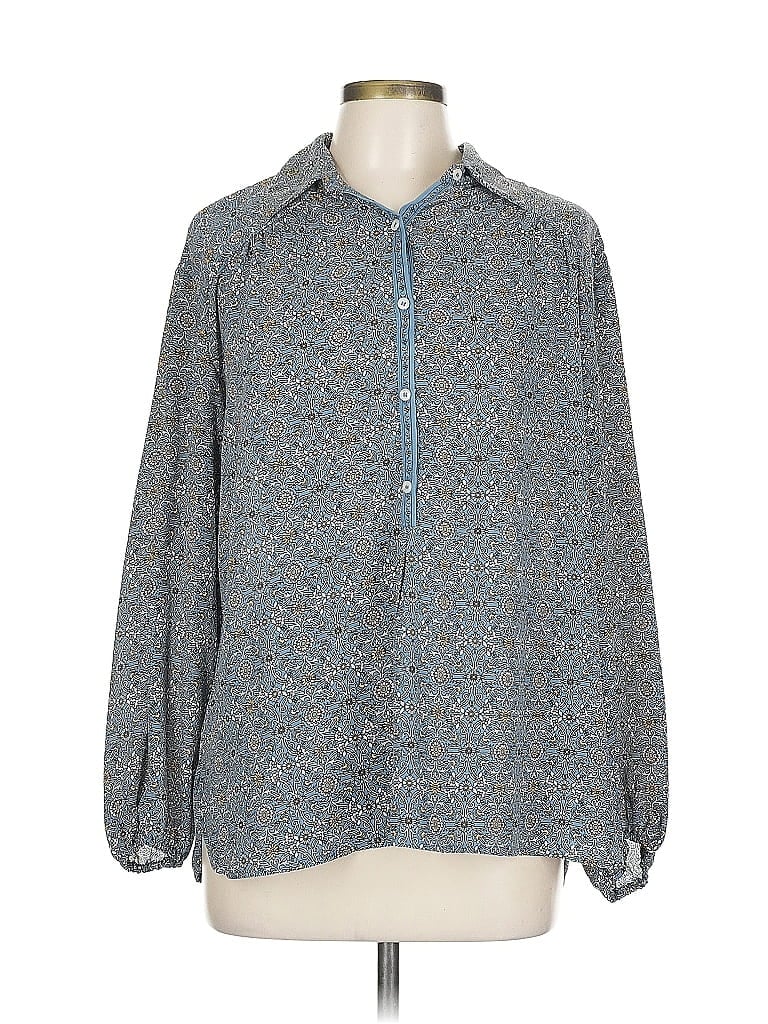 Pre-owned Max Studio 3/4 Sleeve Blouse In Blue