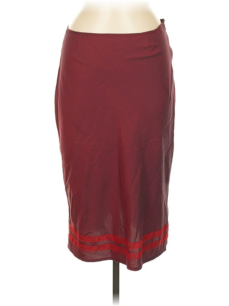 Pre-owned Free People Formal Skirt In Burgundy